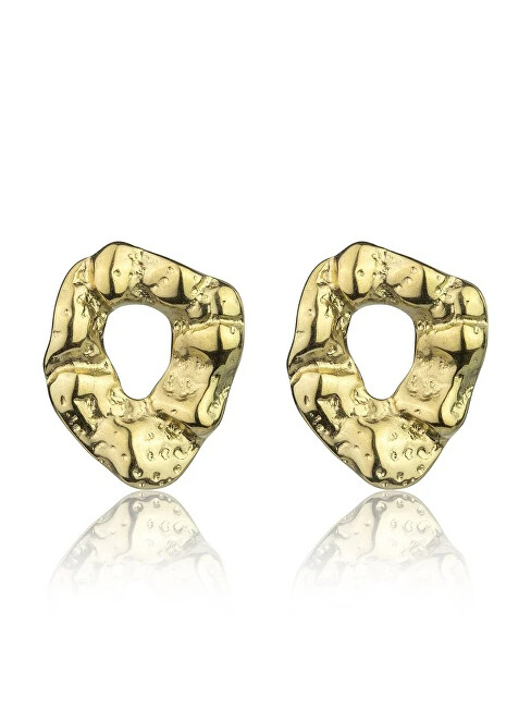 Marc Malone Designové pozlacené náušnice Haisley Gold Earrings MCE24014G