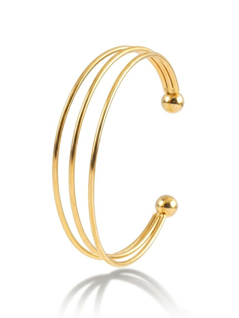 Marc Malone Elegantní trojitý náramek z pozlacené oceli MCB250414G