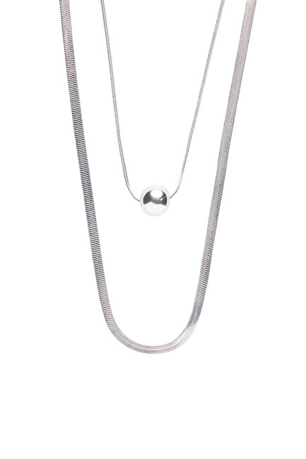 Marc Malone Módny oceľový náhrdelník Luna Silver Necklace MCN250257S