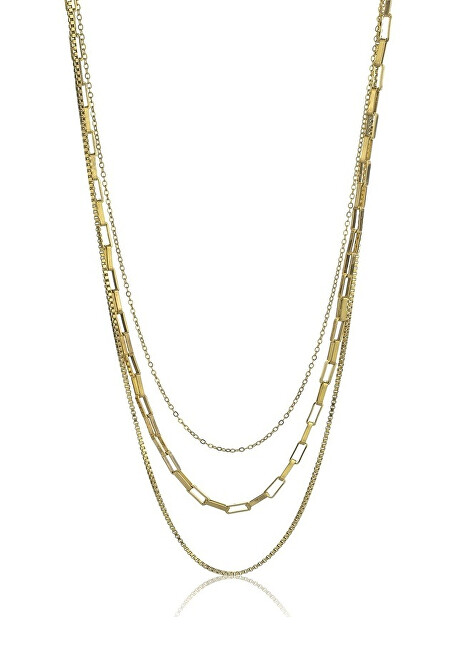 Marc Malone Trojitý pozlacený náhrdelník Francesca Gold Necklace MCN24014G