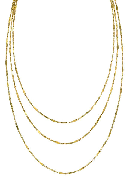 Marc Malone Trojitý pozlacený náhrdelník Velmira Gold MCN260630G