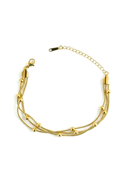 Marc Malone Trojitý řetízkový náramek Velmora Gold MCB260833G