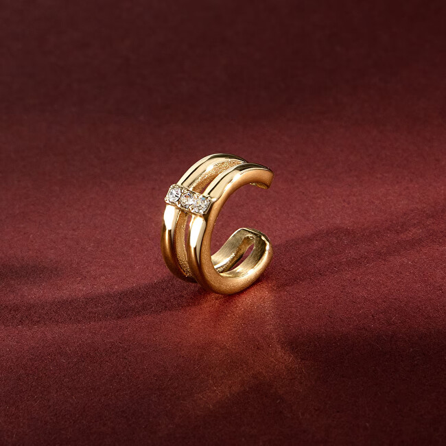 Morellato Dvojitá pozlacená single záušnice s krystaly Earcuff SAUP40