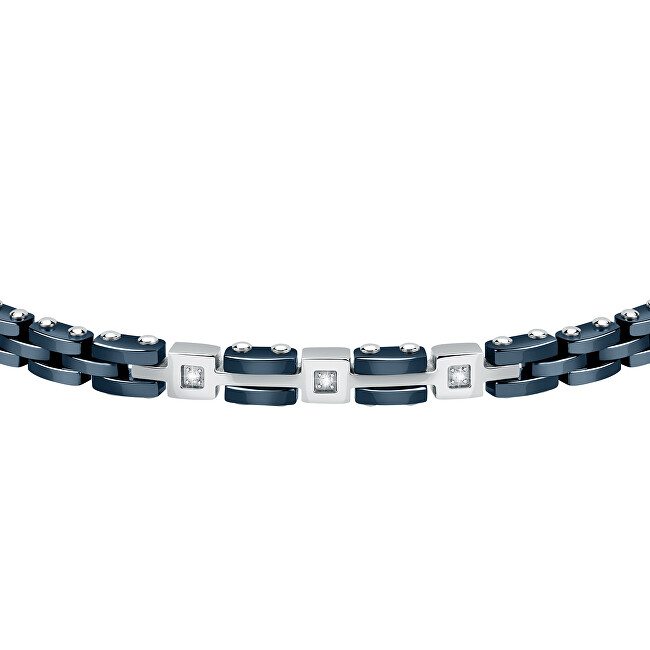 Morellato Nadčasový pánský bicolor náramek s diamanty Diamonds SAUK04