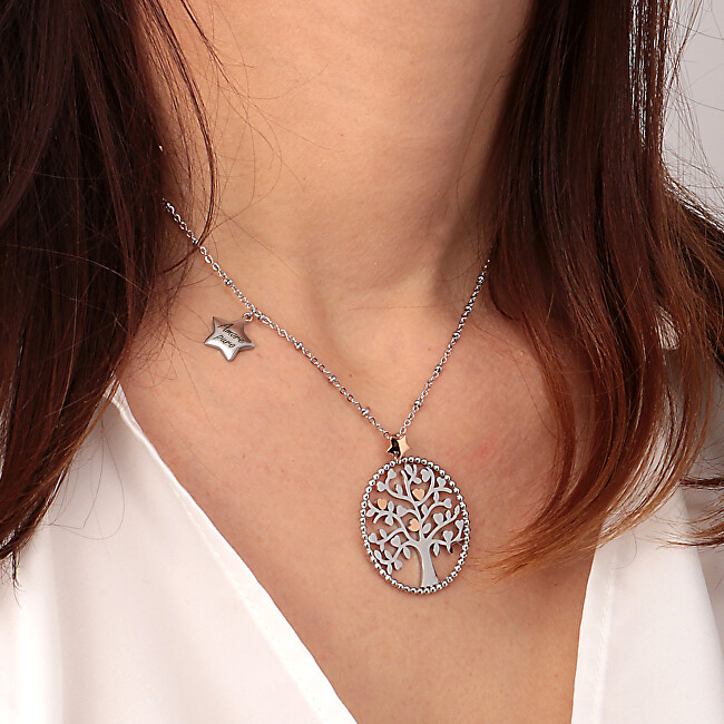 Morellato Ocelový náhrdelník Green Tree of Life Talismani SAQE11