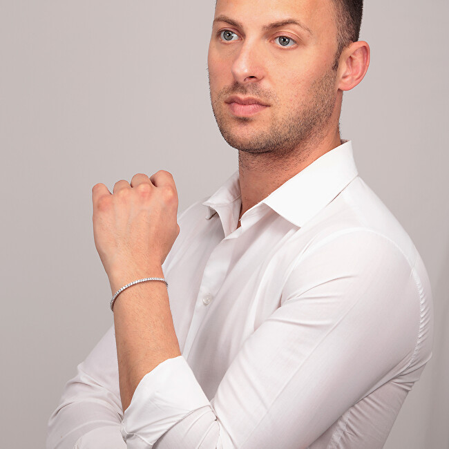 Morellato Moderní stříbrný náramek s krystaly Tennis SATN01