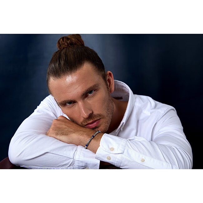 Morellato Ocelový pánský náramek s lazuritem Pietre S1741