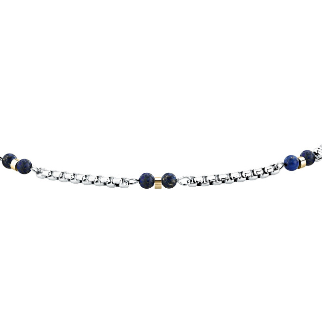 Morellato Pánský bicolor náramek s korálky lapis lazuli Terra S1755