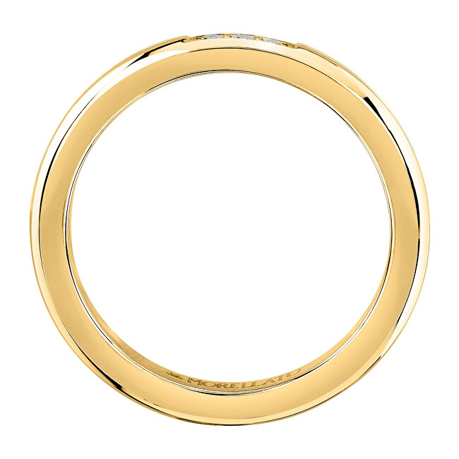 Morellato Slušivý pozlacený prsten s krystaly Love Rings SNA47