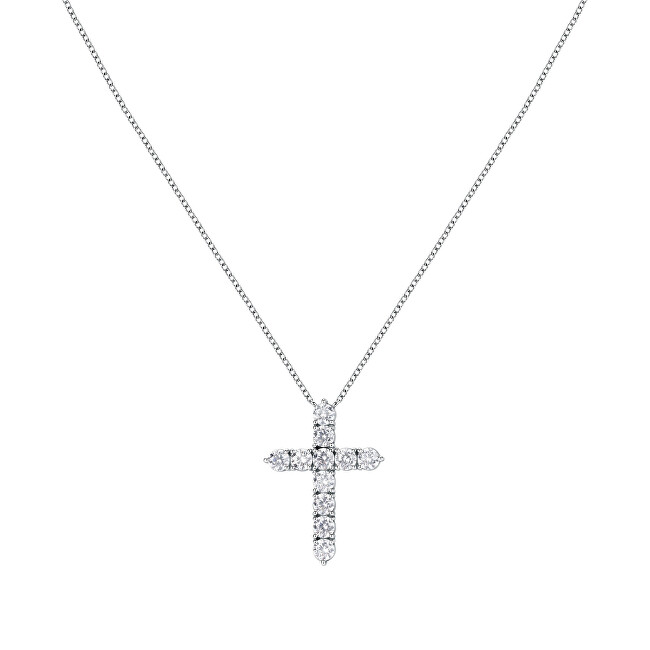 Morellato Stylový stříbrný náhrdelník s křížkem Large Cross Tesori SAIW116