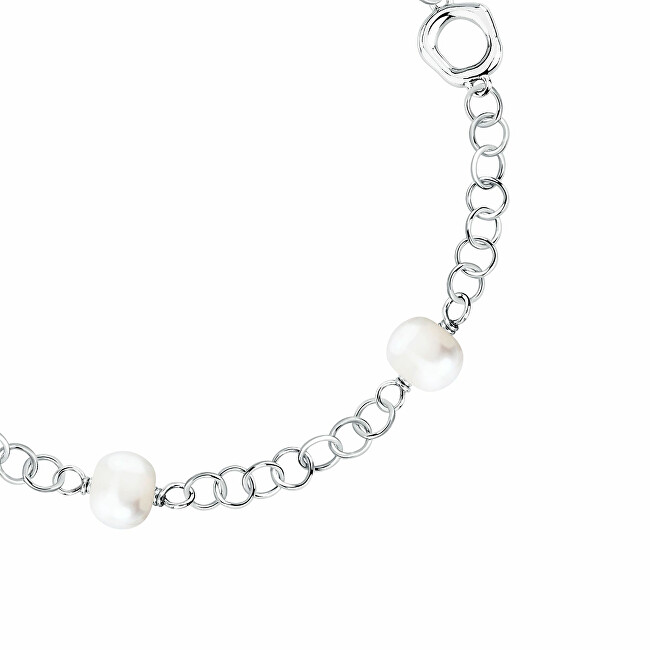 Morellato Fashion stříbrný náramek s říčními perlami Perla SXU49