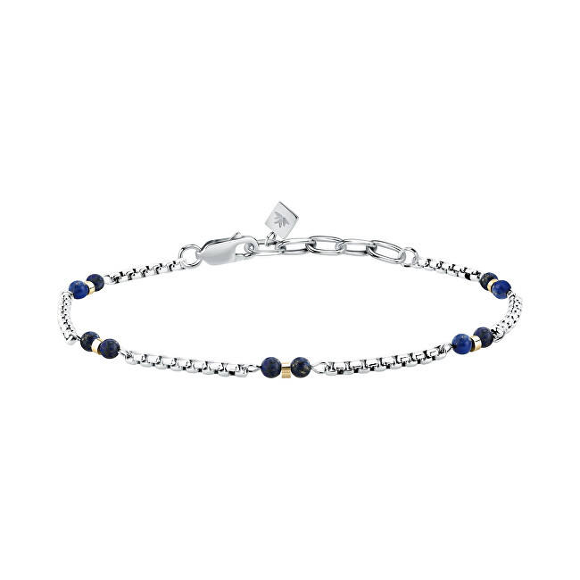 Morellato Pánský bicolor náramek s korálky lapis lazuli Terra S1755