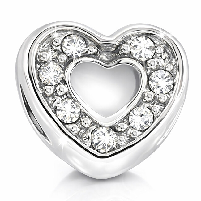 Morellato Ocelový přívěsek Drops Heart Crystals SCZ126
