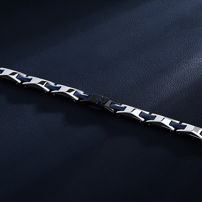 Maserati Stylový pánský náramek z oceli Ceramic JM424ATZ52