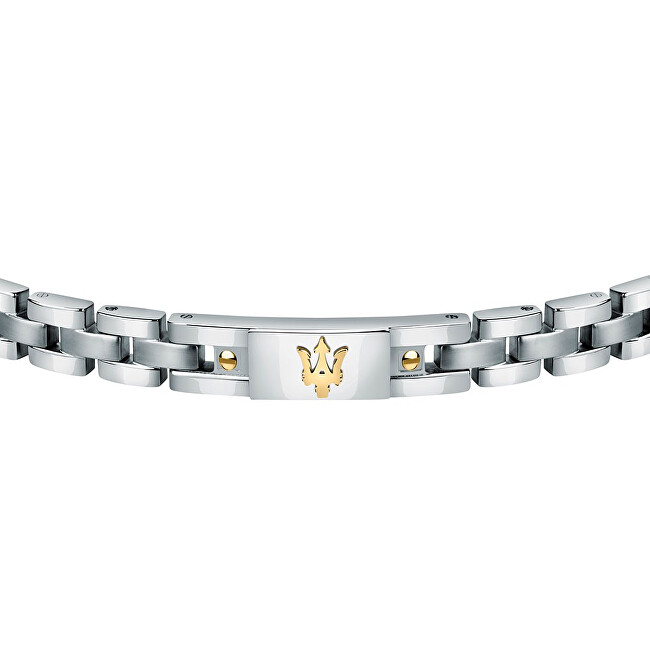 Maserati Stylový ocelový náramek Iconic JM420ATH05 bicolor, stříbrná, zlatá