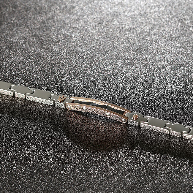 Maserati Stylový pánský náramek z oceli Ceramic JM423ATZ32