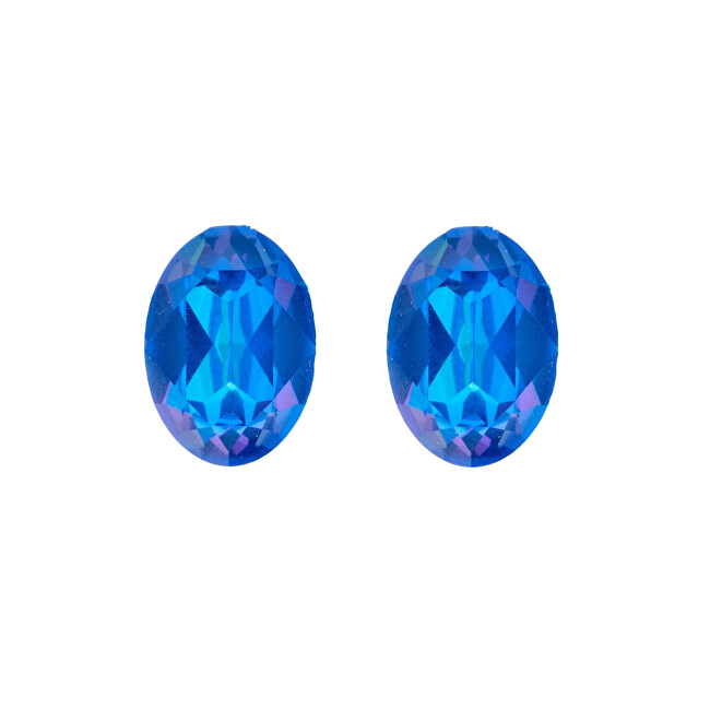 Oliver Weber Výrazné náušnice s modrými krystaly Swarovski Dawn Lumiere 23219 BLU