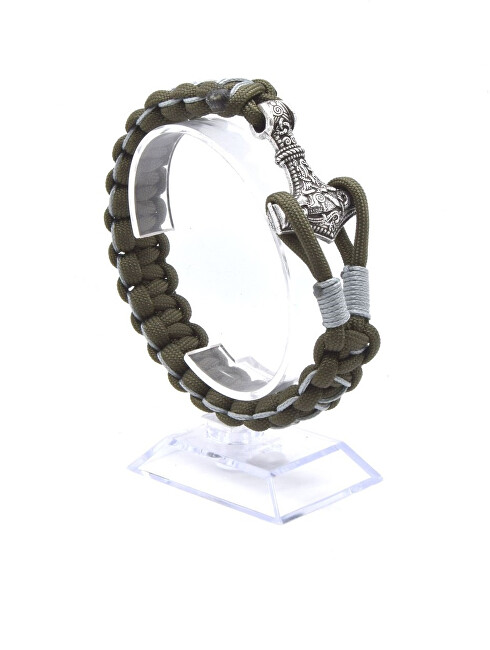 Cordell Olivový paracord náramek Thorovo kladivo - Mjoelnir
