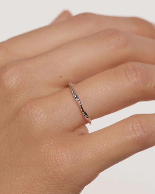 PDPAOLA Minimalistický stříbrný prsten SPIRAL Silver AN02-804