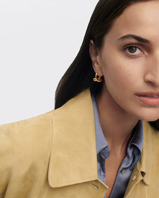 PDPAOLA Moderní pozlacené náušnice Loop Hoops Essentials AR01-C85-U