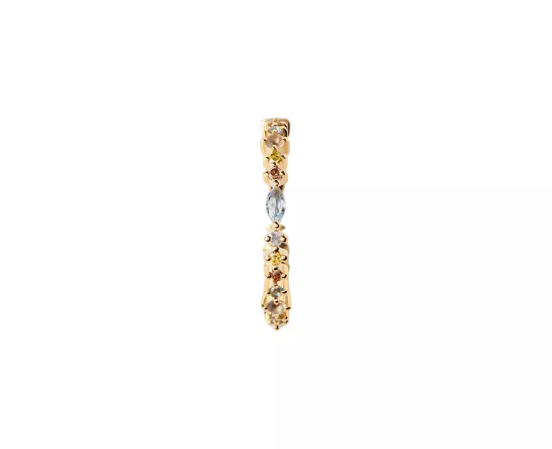 PDPAOLA Pozlacený dámský prsten s barevnými zirkony Lotus Colors AN01-C80 56 mm