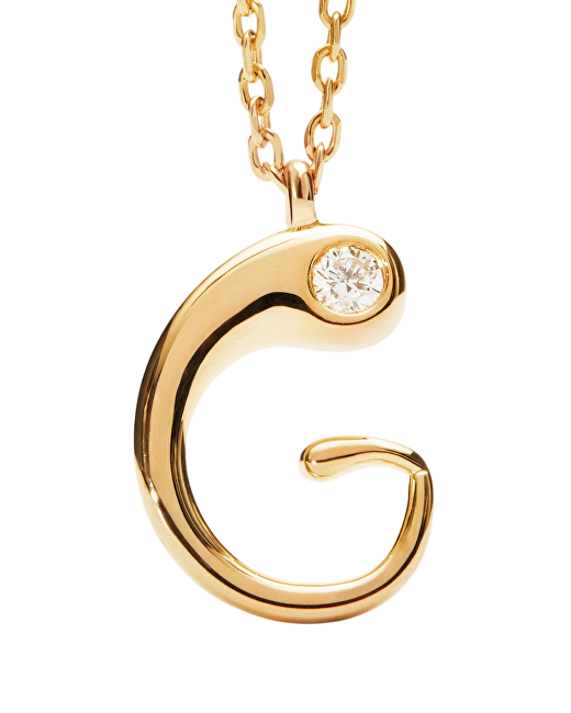PDPAOLA Pozlacený náhrdelník písmeno "G" Initial CO01-B80-U (řetízek, přívěsek)
