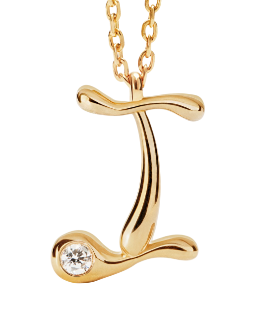 PDPAOLA Pozlacený náhrdelník písmeno "I" Initial CO01-B82-U (řetízek, přívěsek)
