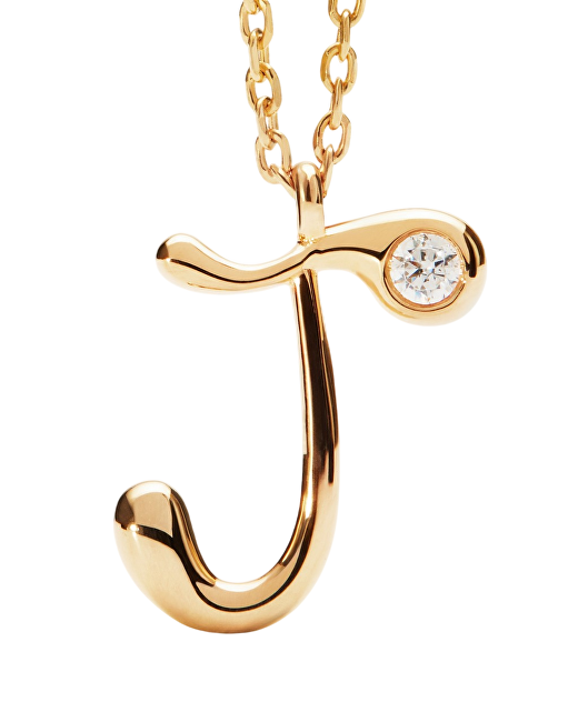 PDPAOLA Pozlacený náhrdelník písmeno "J" Initial CO01-B83-U (řetízek, přívěsek)