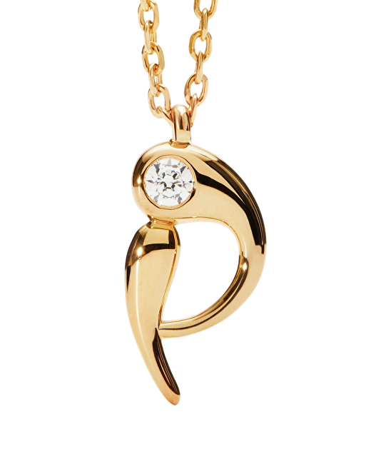PDPAOLA Pozlacený náhrdelník písmeno "P" Initial CO01-B89-U (řetízek, přívěsek)