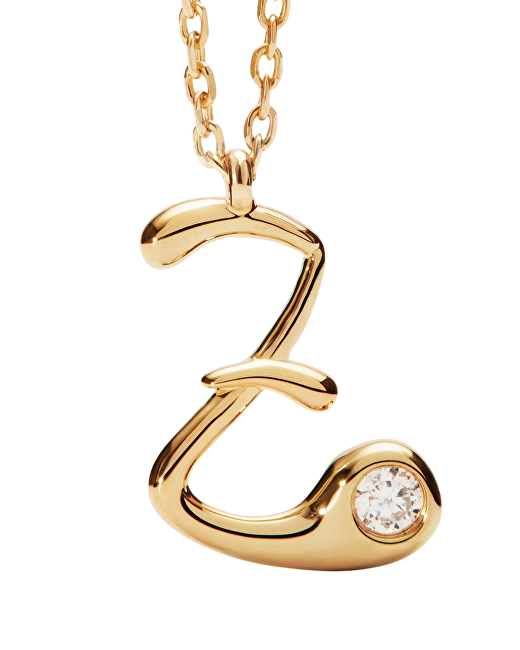 PDPAOLA Pozlacený náhrdelník písmeno "Z" Initial CO01-B99-U (řetízek, přívěsek)