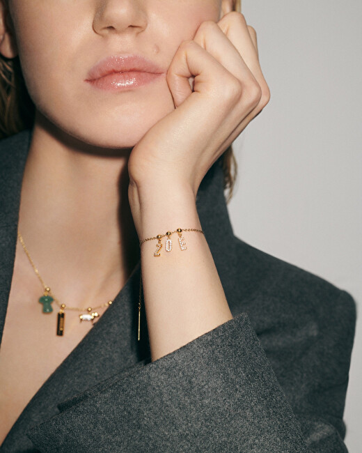 PDPAOLA Pozlacený přívěsek "S" Charms CH01-068-U