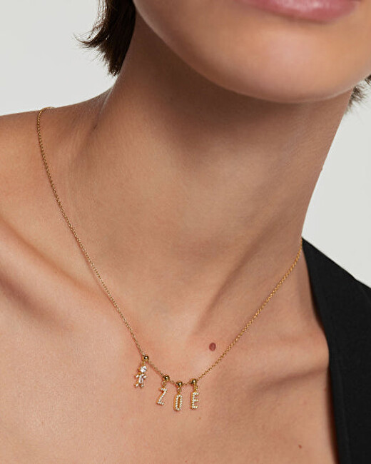 PDPAOLA Pozlacený přívěsek "T" Charms CH01-069-U
