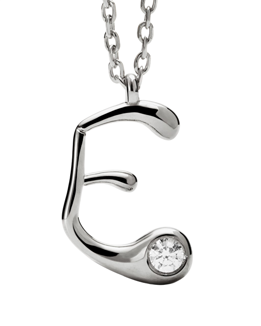 PDPAOLA Stříbrný náhrdelník písmeno "E" Initial CO02-B78-U (řetízek, přívěsek)