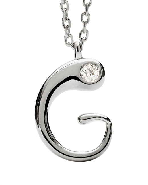 PDPAOLA Stříbrný náhrdelník písmeno "G" Initial CO02-B80-U (řetízek, přívěsek)