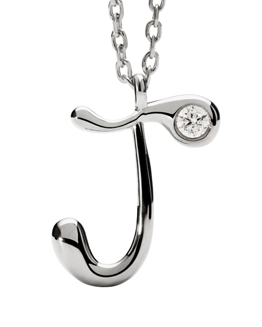 PDPAOLA Stříbrný náhrdelník písmeno "J" Initial CO02-B83-U (řetízek, přívěsek)
