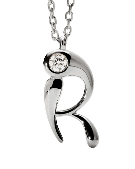 PDPAOLA Stříbrný náhrdelník písmeno "R" Initial CO02-B91-U (řetízek, přívěsek)