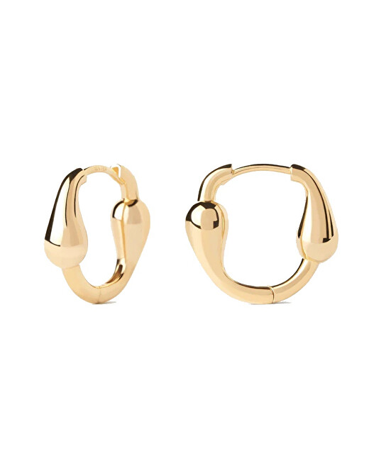 PDPAOLA Stylové pozlacené náušnice Cycle Hoops Essentials AR01-C83-U