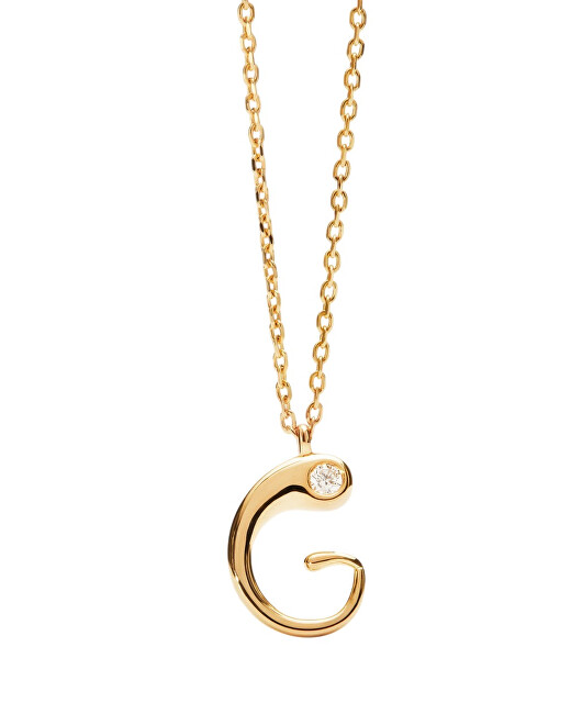 PDPAOLA Pozlacený náhrdelník písmeno "G" Initial CO01-B80-U (řetízek, přívěsek)