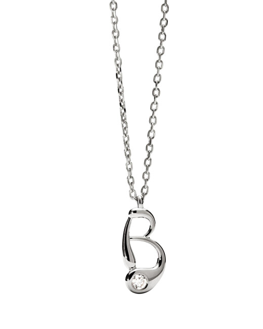 PDPAOLA Stříbrný náhrdelník písmeno "B" Initial CO02-B75-U (řetízek, přívěsek)
