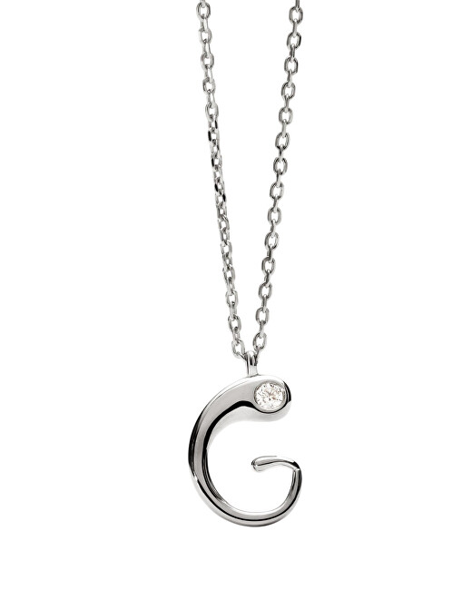 PDPAOLA Stříbrný náhrdelník písmeno "G" Initial CO02-B80-U (řetízek, přívěsek)