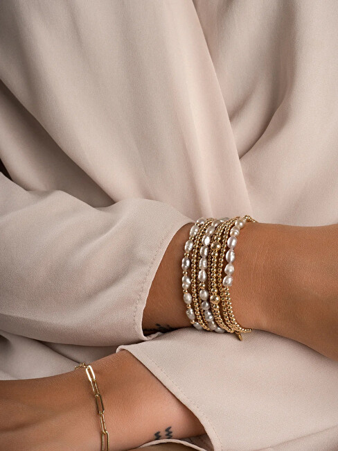 Sparkling Elegantní náramek z barokních perel SBG-PEARL-ADD-4MM