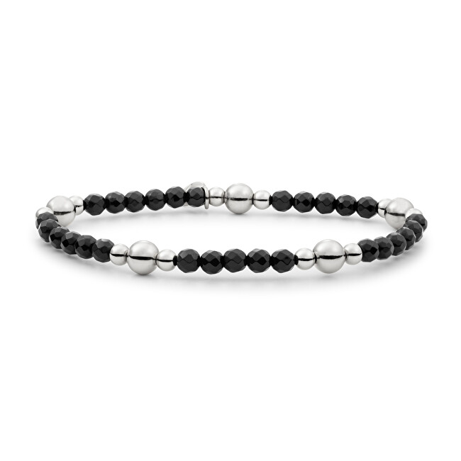 Sparkling Korálkový náramek s černým onyxem BLK01S-G07