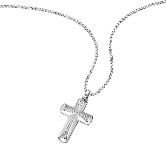 Police Pánský ocelový náhrdelník Křížek Crossroads PEAGN0037701