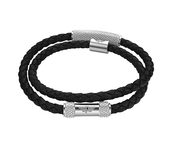 Police Dvojitý kožený náramek Urban Rebel PEAGB0001119/20 36 cm
