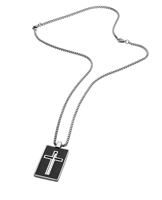 Police Pánský ocelový náhrdelník Kostka/Venezia Cross S14ARA01P