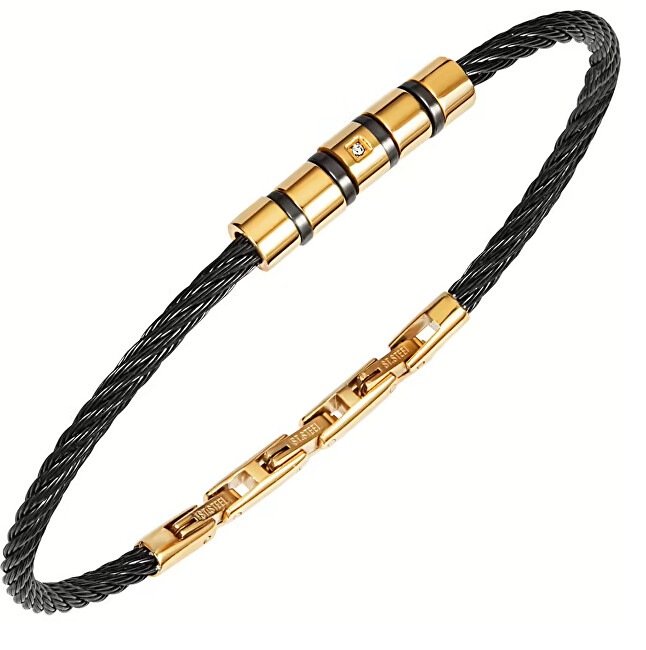 BREIL Stylový bicolor náramek pro muže Loop TJ3437