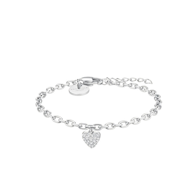 Rosefield Dámský ocelový náramek s krystaly Chunky Heart JBCHS-J1322