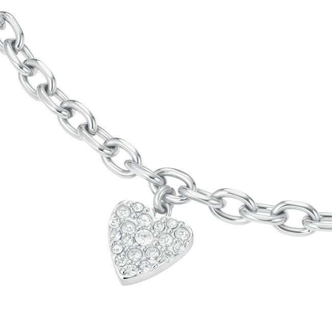 Rosefield Dámský ocelový náramek s krystaly Chunky Heart JBCHS-J1322