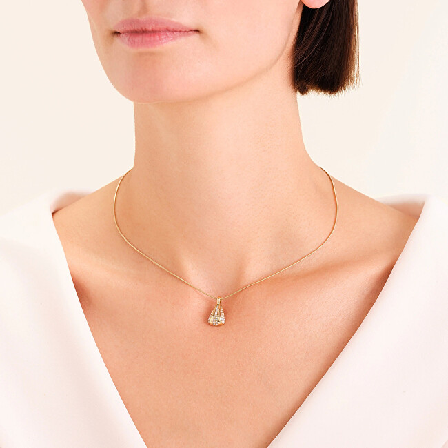 Rosefield Elegantní pozlacený náhrdelník s krystaly Pavé JNPSG-J1231