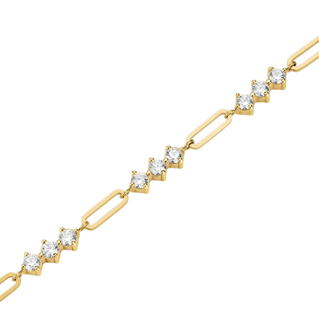 Rosefield Luxusní pozlacený náhrdelník s krystaly Graduated JNGCG-J1018
